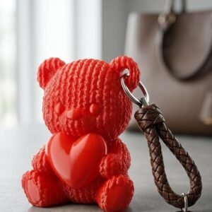 Cozy Knit Red Bear