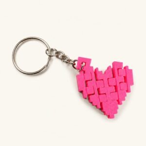 Pixel Heart Keychain